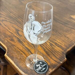 NWT Lolita Sassy Wine Glass with Vintage Design
